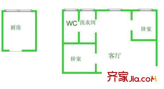 半邊街民宅 戶型圖1
