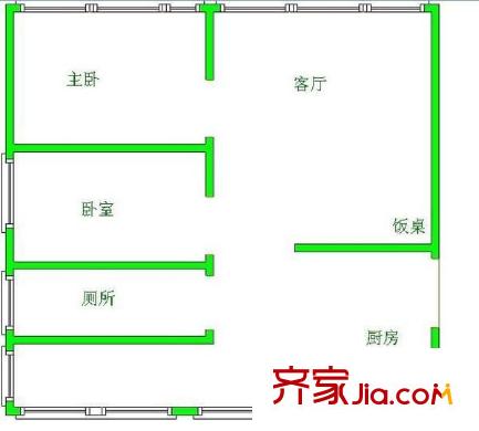 天驕瑞園 2室 戶型圖