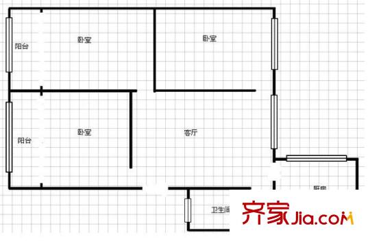 紅盾新寓 3室 戶型圖