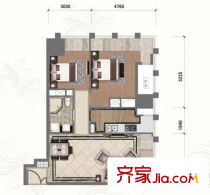 富力中心 戶型圖 2