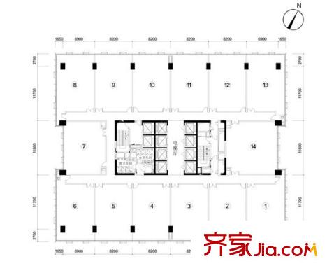 富力中心 戶型圖 1