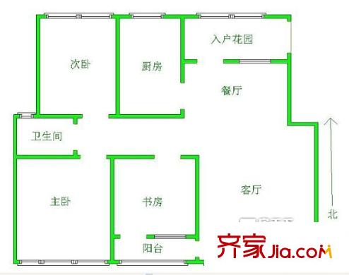 寶安花園 2室 戶型圖
