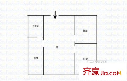 寶安花園 2居 戶型圖