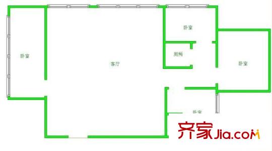 東方明珠 3室 戶型圖