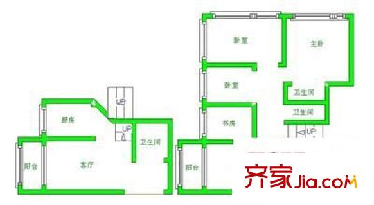 東方明珠 4室 戶型圖