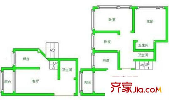 東方明珠 4室 戶型圖
