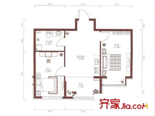 浙江商城附近民宅 戶型圖