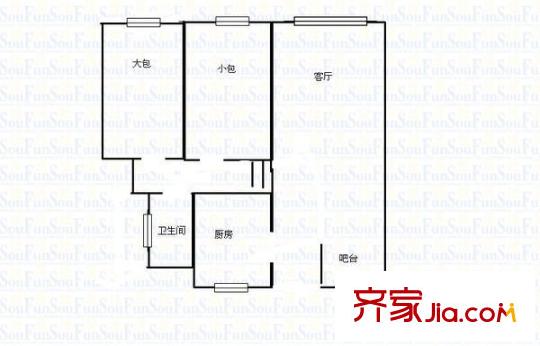 華城凱旋門 3室 戶型圖