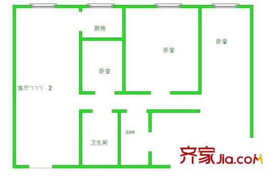 華城凱旋門 4室 戶型圖