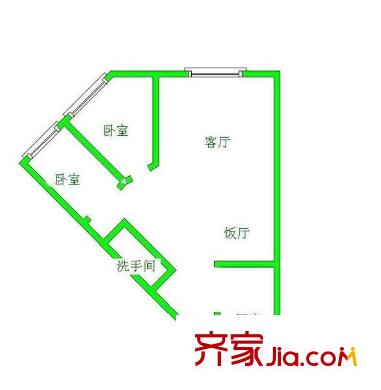 聚林苑 2室 戶(hù)型圖