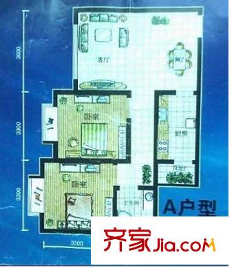 悅景新城 2室 戶型圖