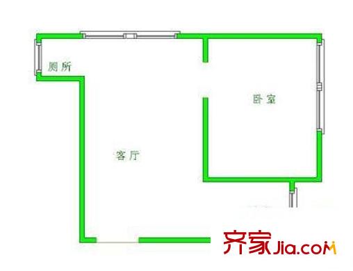 永樂新苑 1室 戶型圖