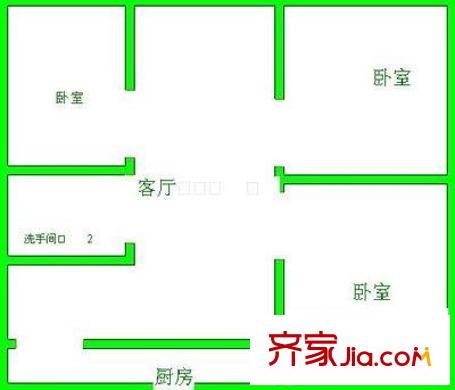 鑫海大廈 3室 戶型圖