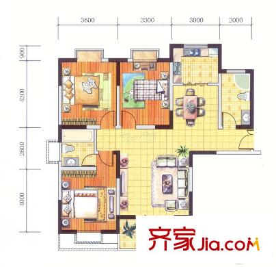 興隆城市花園臥龍居 戶型圖 4