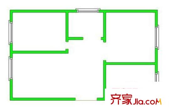 扶風(fēng)花園二期 2室 戶型圖