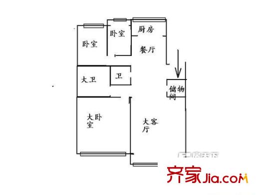 溫州公寓 戶型圖 1