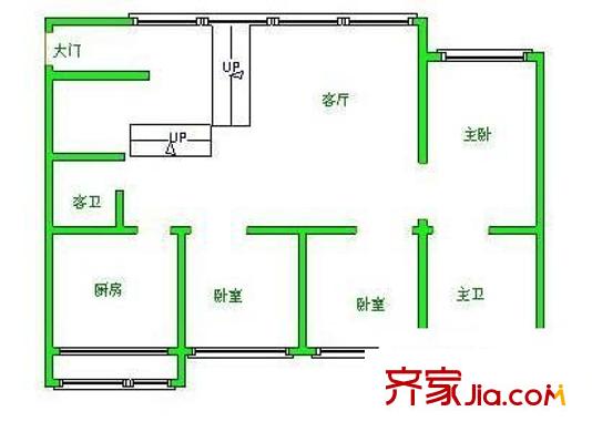 天驕瑞園 3室 戶型圖