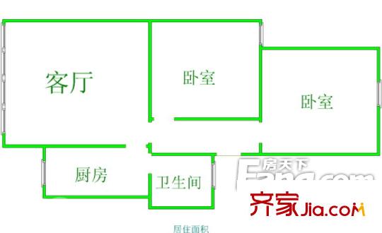 三橋后壩戶型圖455659281fdd0bd2ebf0e607e56f_500x500 2室1廳1衛(wèi)1廚