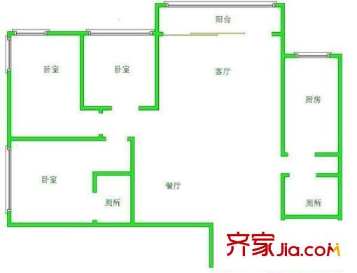 市一醫(yī)宿舍 戶型圖 4