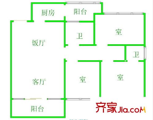 市西路海文商場旁小區(qū) 戶型圖 3