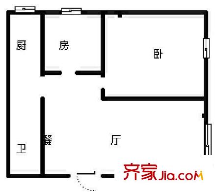 久聯(lián)華廈 2室 戶型圖