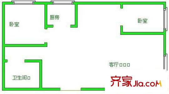 久聯(lián)華廈 2室 戶型圖