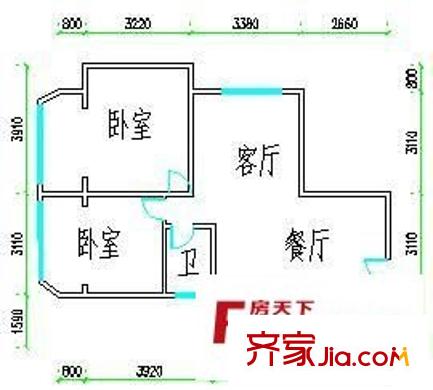 佳和花園 2室 戶型圖