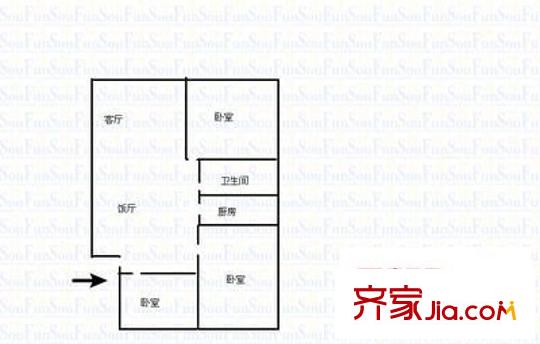 康瑞苑 3室 戶型圖