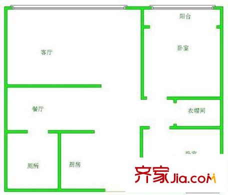 蟠桃宮3號商住樓 3室 戶型圖