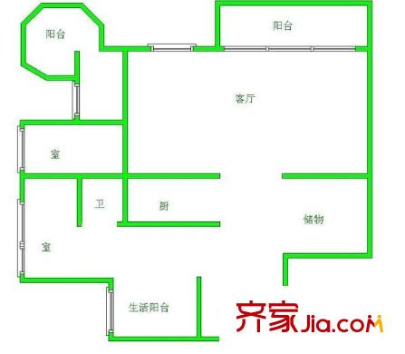 碧云山居 3室 戶型圖