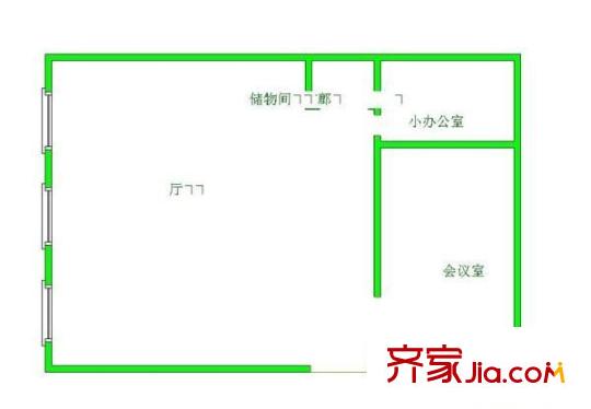 銀座商務(wù)大廈 0室 戶型圖
