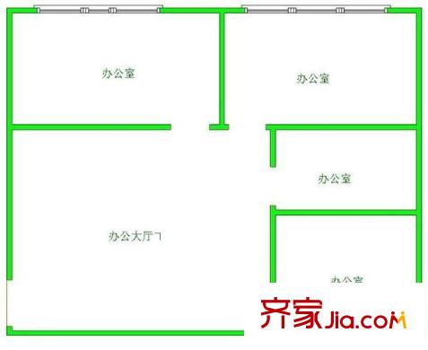 銀座商務(wù)大廈 4室 戶型圖