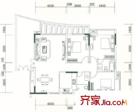 碧綠苑 戶型圖 1