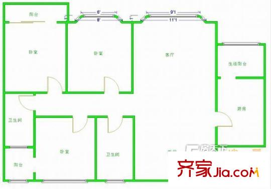 碧綠苑 戶型圖 5