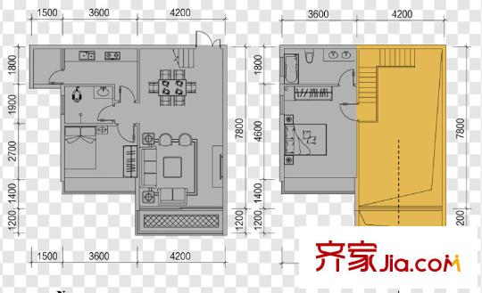宅學(xué)魔幻兩居戶型104.13平方米 2室2廳2衛(wèi)1廚