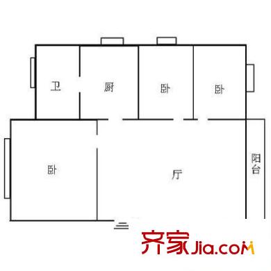 銀盤鑫苑 3室 戶型圖