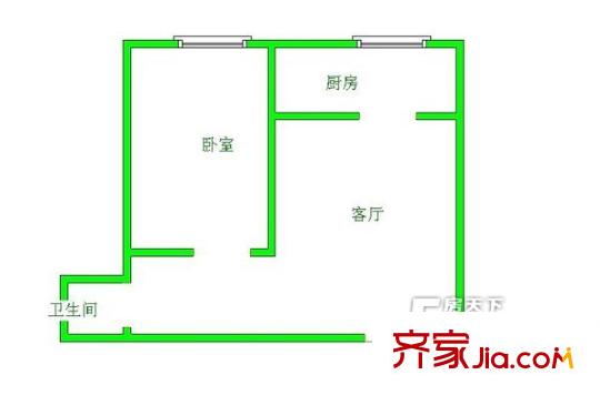 紅邊門西部浴海樓上小區(qū) 戶型圖 2