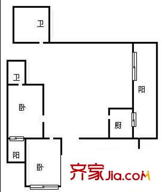 觀水馨園 3室 戶型圖