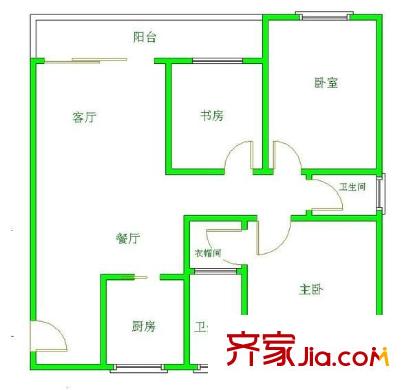 觀水馨園 3室 戶型圖