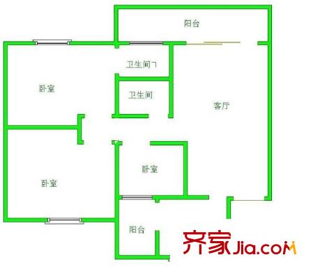 觀水馨園 3室 戶型圖