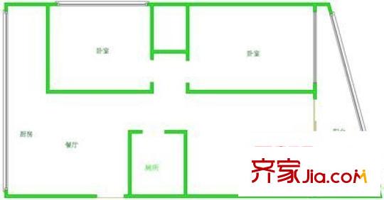 冠竹苑 2室 戶型圖