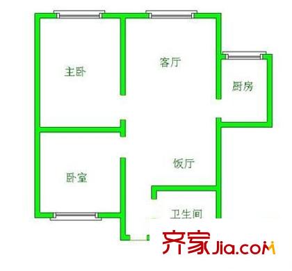 冠竹苑 2室 戶型圖