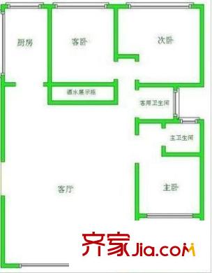 鑫海大廈 3室 戶型圖