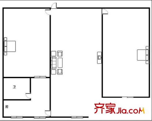 天緯南岳苑 2室 戶(hù)型圖