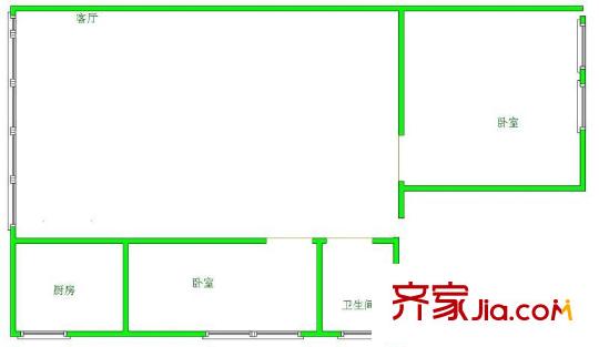 朝陽洞路民宅 戶型圖2