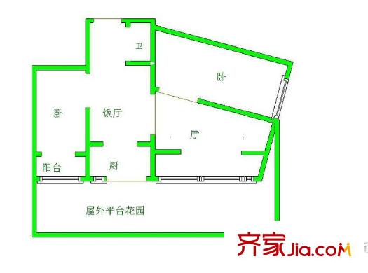 朝陽洞路民宅 戶型圖1