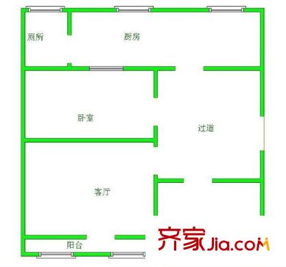 安云路小區(qū) 2室 戶型圖
