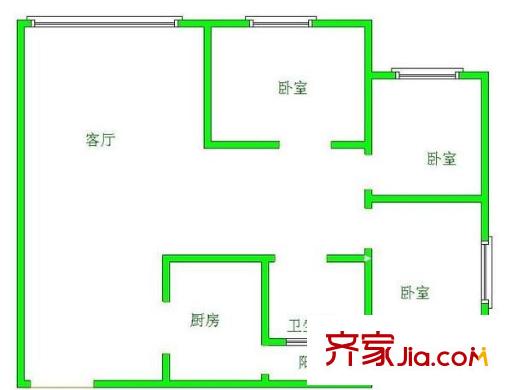 安泰小區(qū) 3室 戶型圖