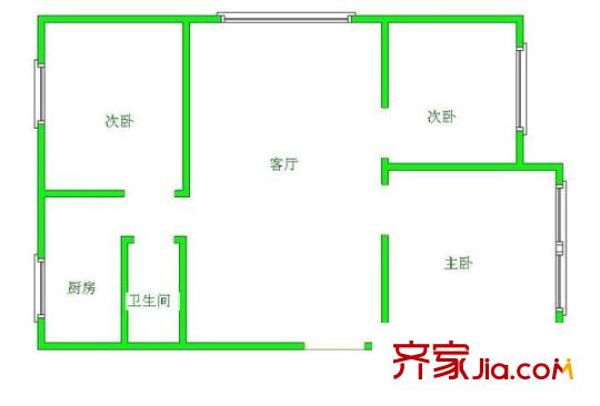 安泰小區(qū) 3室 戶型圖