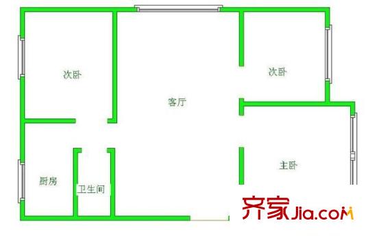 安泰小區(qū) 3室 戶型圖